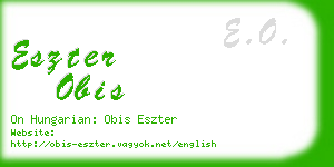 eszter obis business card